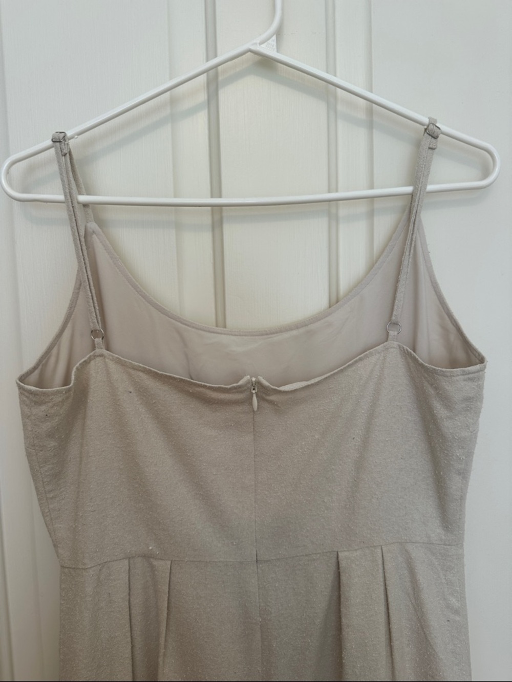 Jenni Kayne Ivory Raw Silk Spaghetti Strap “Rove” Dress Size M - Picture 5 of 11